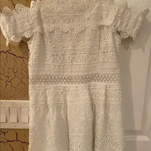 White off the shoulder dress